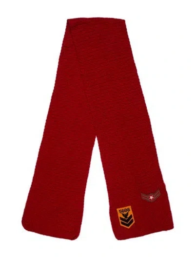 Pre-owned D&g Wool Scarf In Red