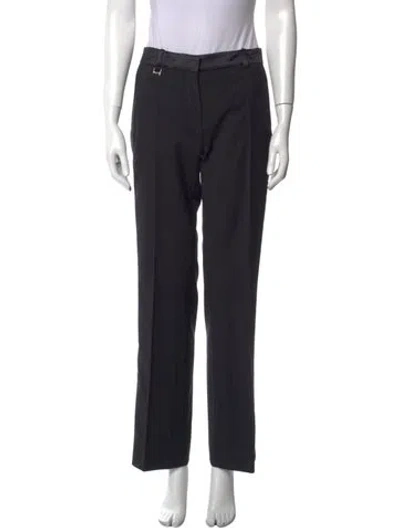 Pre-owned D&g Wool Straight Leg Pants In Black