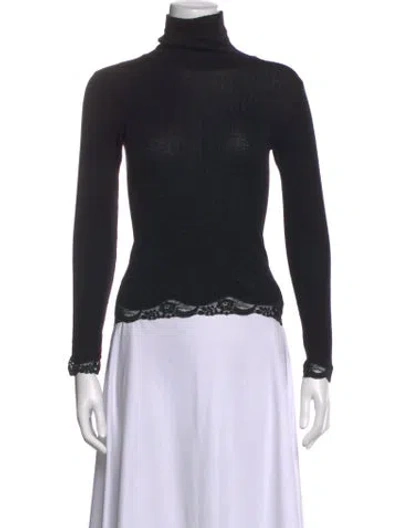 Pre-owned D&g Wool Turtleneck Sweater In Black