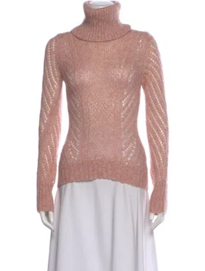 Pre-owned D&g Wool Turtleneck Sweater In Pink