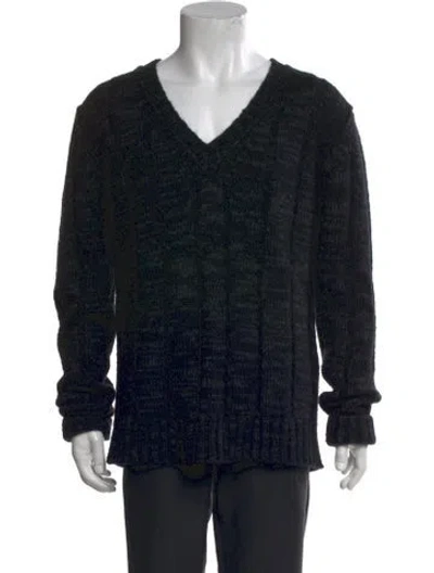 Pre-owned D&g Wool V-neck Pullover In Black