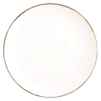 D & V Salt Serena Coupe Plate, 10.75-inch, Set Of 4, White