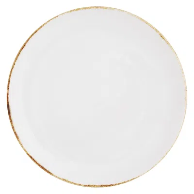 D & V Salt Serena Coupe Plate, 6.5-inch, Set Of 4, White