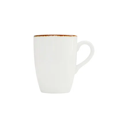 D & V Salt Tapered Mug, 12.75-ounce, Set Of 4, White