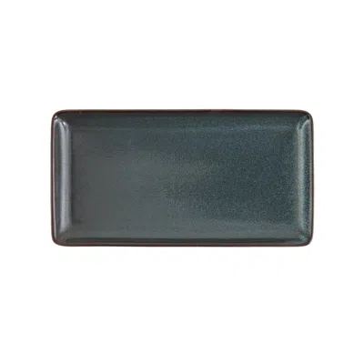 D & V Ston Porcelain Dinnerware Rectangle Tray, 9" X 4.75", Set Of 6