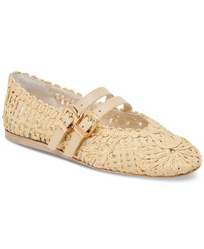 D & V Women's Dolce Vita Baylee Sunflower Ballet Flat Beige Slip On Shoes Ver761 In Neutral