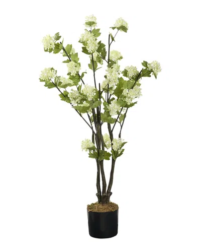 D&w Silks 46in Snowball Plant In Green