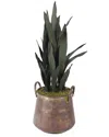 D&w Silks , Inc 42in Mother In Lawfts Tounge In Aged Copper Planter