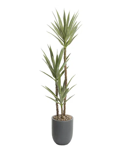 D&w Silks , Inc 5.5ft Draceana Tree In Grey Resin Planter