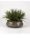D&w Silks , Inc Green Wild Grass In Copper Bowl