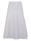 D Exterior D.exterior Merinos Double Flared Skirt In White