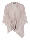 D Exterior Embroidered Luc Cape In White