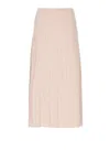 D Exterior Beige Cashmere And Wool Midi Skirt In Multi
