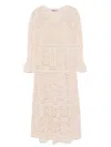 D Exterior D.exterior Beige Long Dress With Lace And Slip Dress In Pink