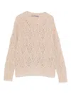 D Exterior Soft Knit Sweater In Classic Beige Tone In Multi