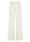 D Exterior Satin Elastic-waistband Trousers In Neutrals
