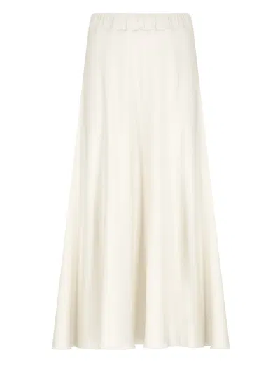 D Exterior D. Exterior Beige Satin Skirt In Neutral