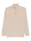 D Exterior Beige Wool And Cashmere Blend Sweater In Neutral