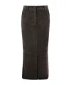 D Exterior Belt Loop Skirt In Black