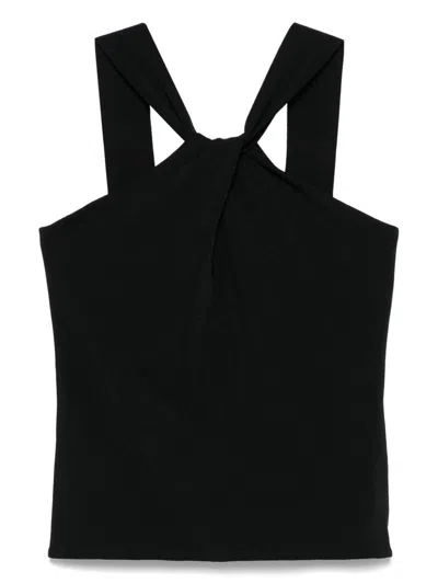 D Exterior Black Crop Top