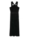 D Exterior Dexterior Fitted Black Dress With Unique Knot Detail In Black