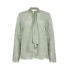 D Exterior Blouse And Shirts Woman D.exterior - Lazzo Dentelle Tunica Scarf - Green In Green