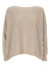 D Exterior Long-sleeved Sweater In Neutral