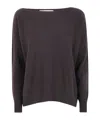 D Exterior D.exterior Cashmere Merinos Oversized Boatneck Sweater In Brown