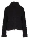 D Exterior Bouclé Zip-up Jacket In Black