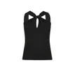 D Exterior Canotte And Top Woman D.exterior - Lux Top Nodo - Black In Black