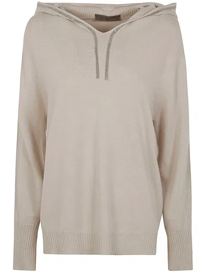 D-exterior D. Exterior Cashmere Active Hoodie Sweatshirt In Yellow