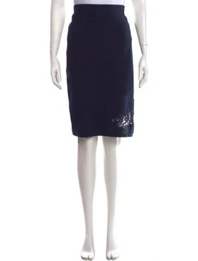 Pre-owned D Exterior Cashmere Knee-length Skirt In Blue