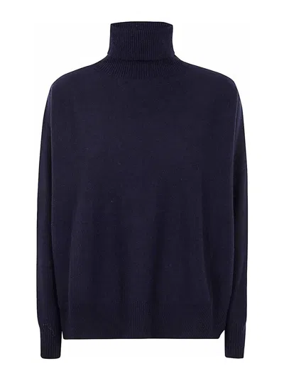 D Exterior Cashmere Over Turtleneck In Azul