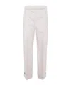 D Exterior Casual Pants With Cuffs In White
