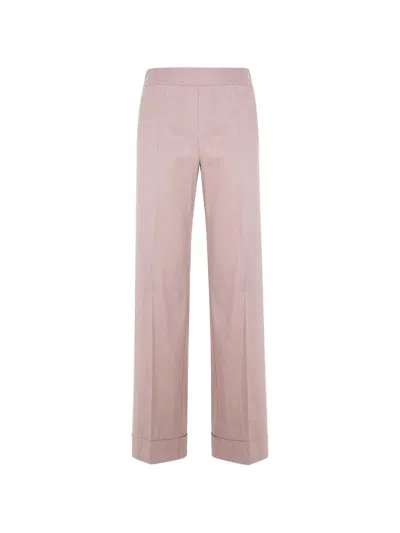 D Exterior D. Exterior Changing Linen Straight Trousers In Pink