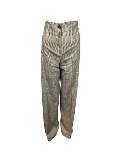 D Exterior Plaid Pattern Casual Pants In Multi
