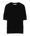 D Exterior Chevron-knit Sweater In Black