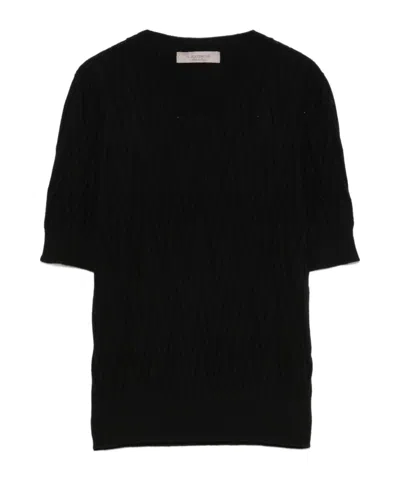 D EXTERIOR CHEVRON-KNIT SWEATER