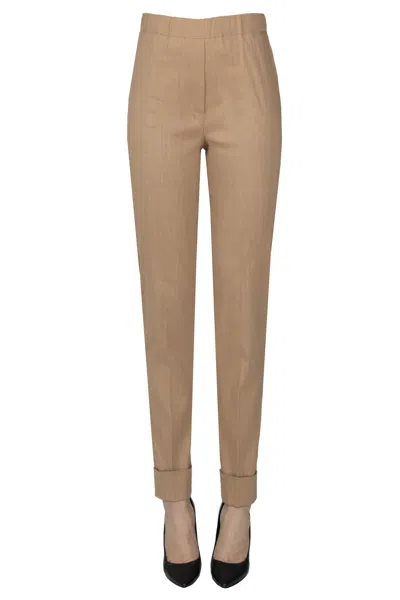 D Exterior Cigarette Trousers In Neutral