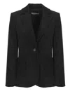 D Exterior Corduroy Welt-pocket Blazer In Black