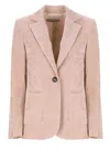 D Exterior Corduroy Blazer In Pink