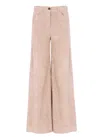 D Exterior Beige Corduroy Palazzo Pants In Pink