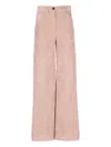 D Exterior Corduroy Palazzo Trousers In Pink