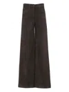 D Exterior Brown Corduroy Palazzo Pants In Brown
