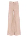 D Exterior Beige Corduroy Palazzo Pants In Neutral