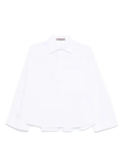 D Exterior Cotton-blend Shirt In White