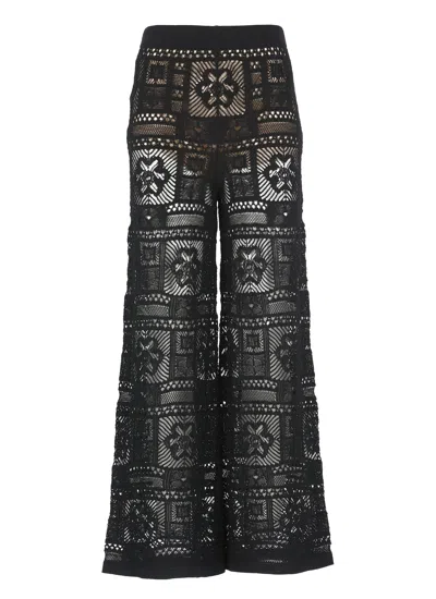 D Exterior Black Cotton Pants