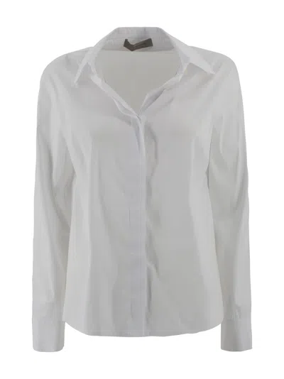 D Exterior Cotton Shirt In Neutral