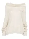 D Exterior Long-sleeved Ribbed Sweater In Neutral