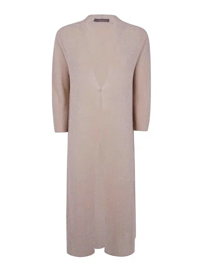 D Exterior Lux Long Cardigan In White